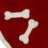 Dog Bones on Red Christmas Tree Skirt in Hand Felted Wool - 22" / 60" - ARCADIA HOME